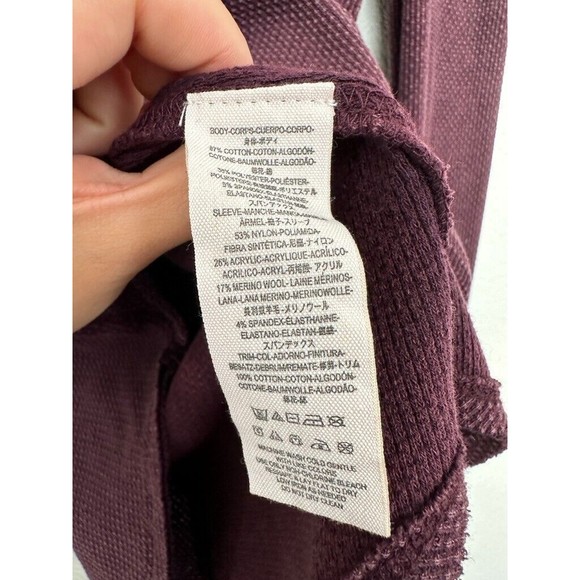 Free People Art School Embroidered V-Neck Thermal Waffle Top Size Medium - Picture 6 of 9